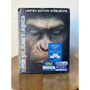 SEALED Rise of the Planet of the Apes (2011) Best Buy BluRay Exclusive Steelbook